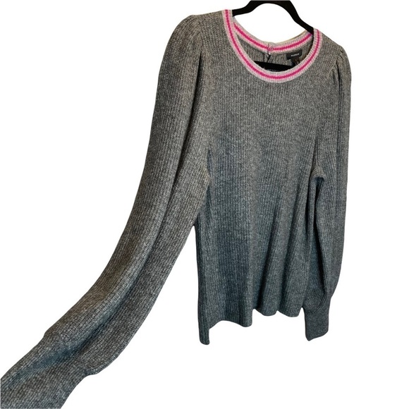 Halogen Blouson Sleeve Sweater in Dark Grey Heather Large NWT New - Picture 3 of 8